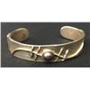 Image 1 : Tufa Cast Bracelet With a Black Pearl