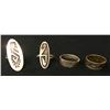 Image 2 : Group of 4 Sterling Rings  (Hopi)