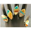Image 3 : Vintage Navajo Inlay Ring Group