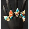 Image 2 : Vintage Navajo Inlay Ring Group