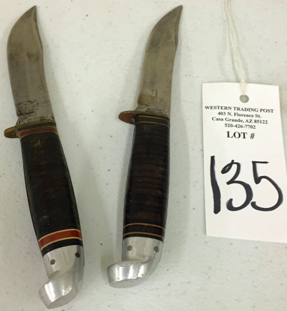 Pair of Vintage Western Brand Knives