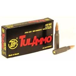 Tulammo TA308150 308 Winchester/7.62 NATO FMJ 150GR Steel Case (200 ROUNDS) .814950011289