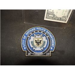 BATMAN THE DARK KNIGHT EMBROIDERED GOTHAM CITY POLICE PATCH