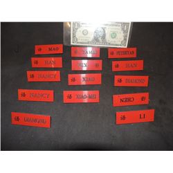 RUSH HOUR SCREEN USED LI AND OTHER NAME BADGES HUGE LOT