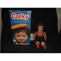 CHILD'S PLAY ORIGINAL CORKY DOLL IN BOX USED BY KEVIN YAHGER TO CREATE CHUCKY