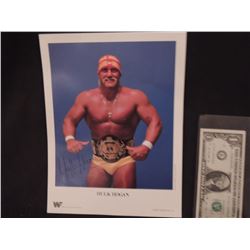 HULK HOGAN VINTAGE HAND SIGNED WWF PROMO PHOTO