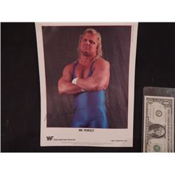 KURT HENNIG MR PERFECT VINTAGE HAND SIGNED WWF PROMO PHOTO