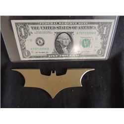 BATMAN THE DARK KNIGHT SCREEN USED HERO METAL BATARANG