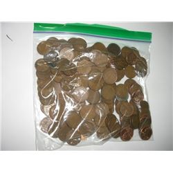 1 POUND OF WHEAT PENNIES APPROX. 150 *UNSEARCHED MIXED DATES & GRADES* WHEAT PENNIES CAME OUT OF SAF