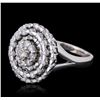 Image 1 : 14KT White Gold 1.28ctw Brilliant Cut Diamond Ring