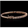 Image 2 : 14KT Rose Gold 1.59ctw Diamond Bracelet