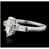 Image 1 : Platinum 1.39ctw Marquise Cut Diamond Ring
