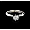 14KT White Gold 0.65ct Round Cut Diamond Solitaire Ring