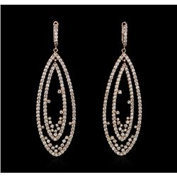 14KT Rose Gold 3.75ctw Diamond Earrings