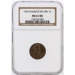 1955 NGC MS61 BN Doubled Die One Cent