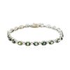 Image 1 : 14KT White Gold 14.08ctw Multi Color Sapphire and Diamond Bracelet