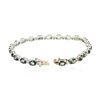 Image 3 : 14KT White Gold 14.08ctw Multi Color Sapphire and Diamond Bracelet