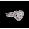Image 1 : 1.97ctw Diamond Heart Ring - 14KT White Gold