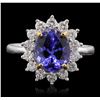 Image 2 : 14KT Two-Tone Gold 2.51ct Tanzanite and Diamond Ring