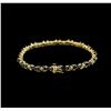 Image 2 : 10KT Yellow Gold 3.00ctw Sapphire Bracelet