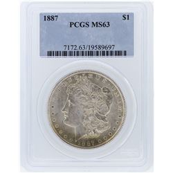 1887 PCGS MS63 Morgan Silver Dollar