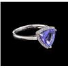 Image 1 : 2.62ct Tanzanite and Diamond Ring - 14KT White Gold