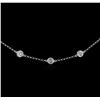 Image 1 : 5.78ctw Diamond Necklace - 14KT White Gold