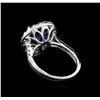 Image 3 : 6.04ct Tanzanite and Diamond Ring - 14KT White Gold