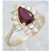 Image 3 : 1.45ct Ruby and Diamond Ring - 14KT Yellow Gold