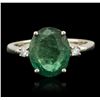 Image 2 : 14KT White Gold 2.51ct Emerald and Diamond Ring