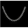 Image 1 : 14KT White Gold 10.75ctw Diamond Necklace