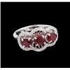 Image 1 : 1.67ctw Ruby and Diamond Ring - 14KT White Gold
