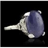 Image 1 : SILVER 7.55ct Tanzanite and White Topaz Ring