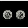 Image 2 : 0.30ctw Diamond Stud Earrings - 14KT White Gold