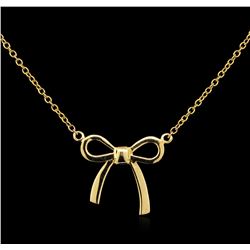 14KT Yellow Gold Bow Necklace