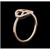 Image 3 : 14KT Rose Gold 0.25ctw Diamond Ring