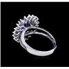 Image 4 : 1.75ct Tanzanite and Diamond Ring - 14KT White Gold