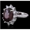 Image 1 : 14KT White Gold 7.74ct Ruby and Diamond Ring