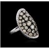 Image 1 : 14KT White Gold 3.79ctw Diamond Ring