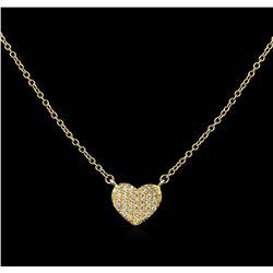 0.12ctw Diamond Necklace - 14KT Yellow Gold