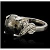Image 1 : 14KT White Gold 2.98ctw Black Diamond Ring