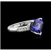 Image 1 : 2.82ct Tanzanite and Diamond Ring - 14KT White Gold