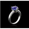 Image 3 : 2.82ct Tanzanite and Diamond Ring - 14KT White Gold