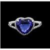 Image 1 : 14KT White Gold 3.07ct Tanzanite and Diamond Ring