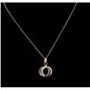 Image 2 : 0.28ctw Diamond Pendant With Chain - 14KT Rose Gold