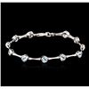 Image 1 : 14KT White Gold 5.50ct Topaz Bracelet