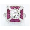 Image 4 : 1.75ctw Diamond and Ruby Ring - 18KT White Gold