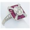 Image 6 : 1.75ctw Diamond and Ruby Ring - 18KT White Gold