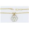 Image 3 : 2.35ctw Diamond Pendant With Chain - 14K Two-Tone Gold