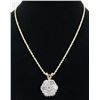 Image 7 : 2.35ctw Diamond Pendant With Chain - 14K Two-Tone Gold